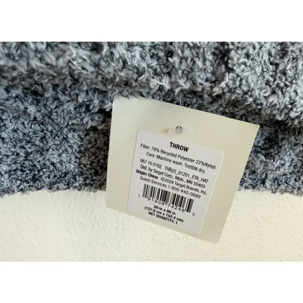 Threshold Heather Gray Super Soft Throw 50